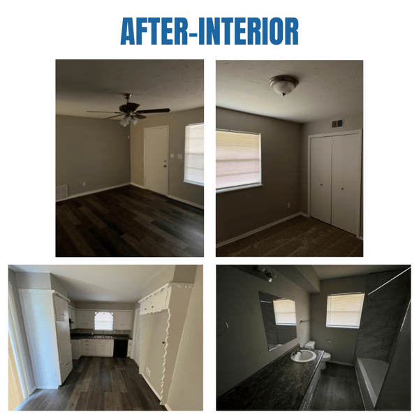 Photo collage of "after" interior photos