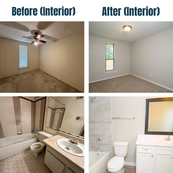 5680 Ballenmoor Before and After Bedroom