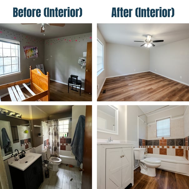 6205 Chippewa Drive Before and After Bedroom_Bathroom