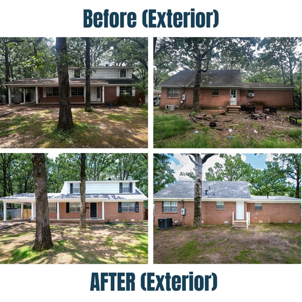 6205 Chippewa Drive Before and After Exterior