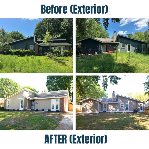 6249 Midsummer Way Before and After Exterior