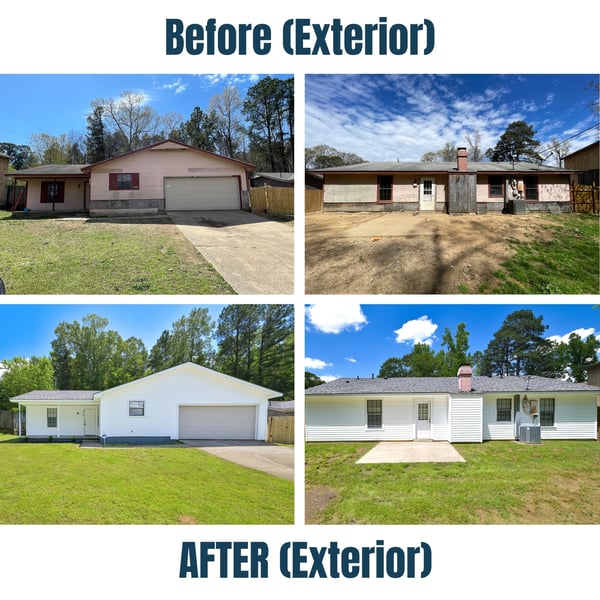 7909 Claybrook Road Before and After Exterior