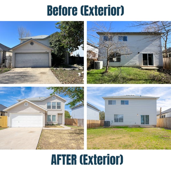 13019 Woller Creek Before and After Exterior