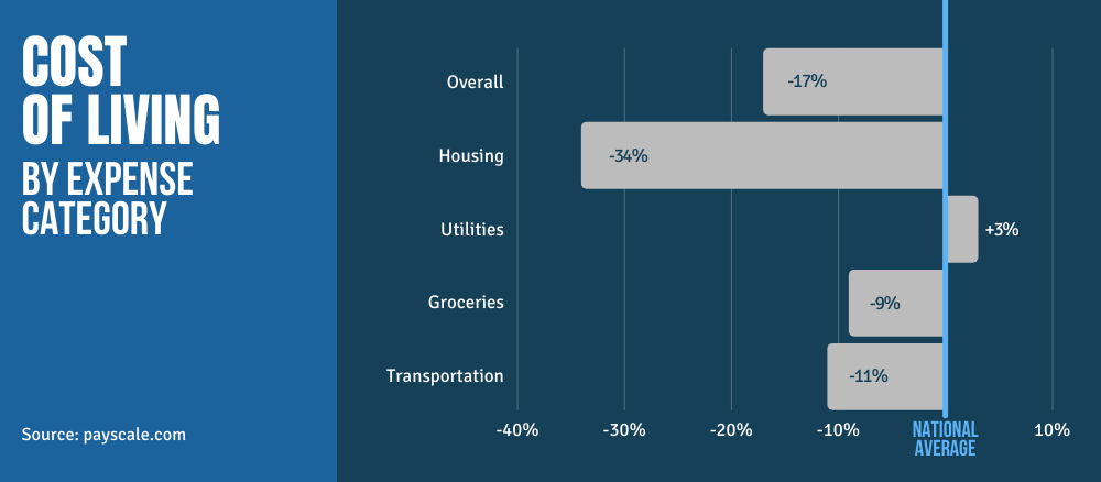 Cost of Living by Expense Category graph