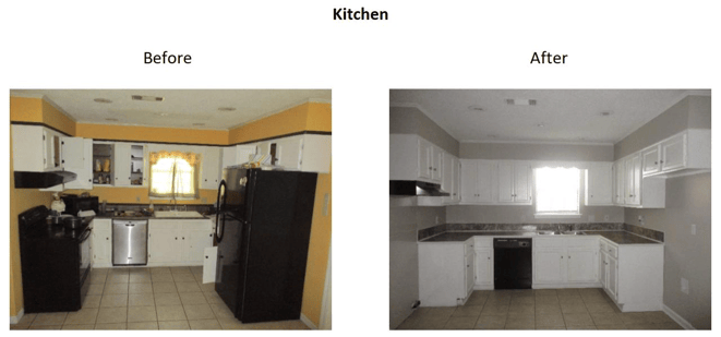 before and after kitchen photos