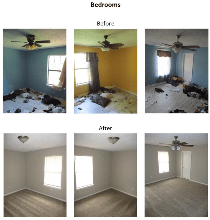 before and after photos of bedroom