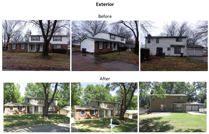 exterior before and after pictures