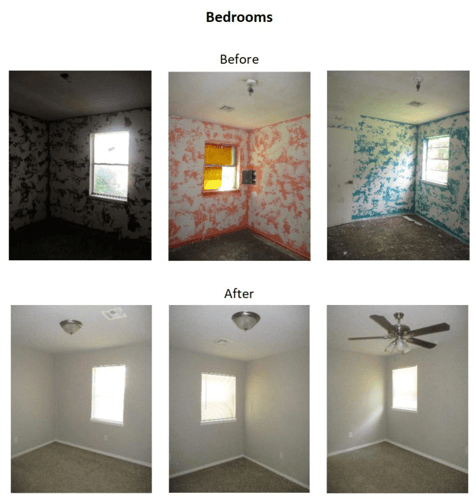 before and after bedroom photos
