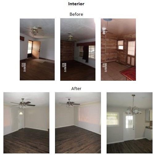 before and after interior photos