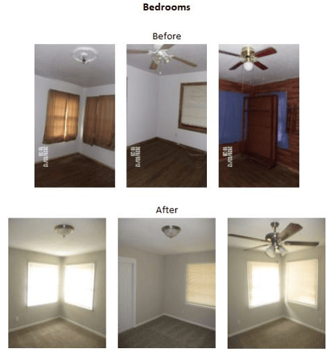 before and after bedroom photos