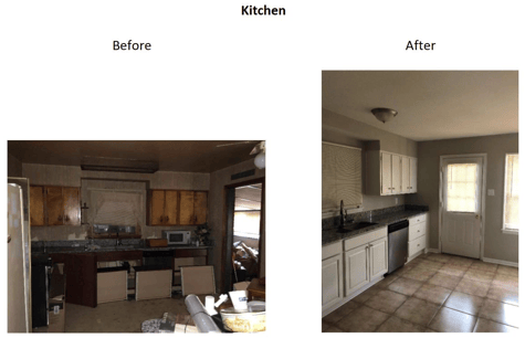 before and after kitchen photos