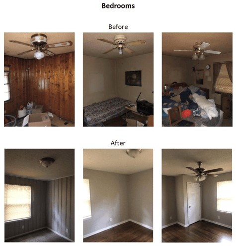 before and after bedroom photos