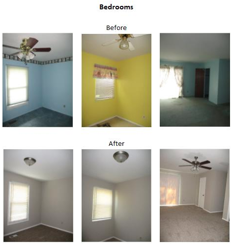 bedroom before and after photos