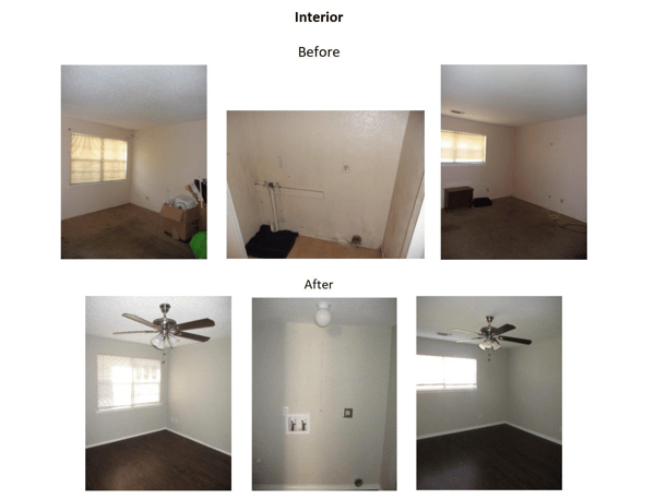before and after interior photos
