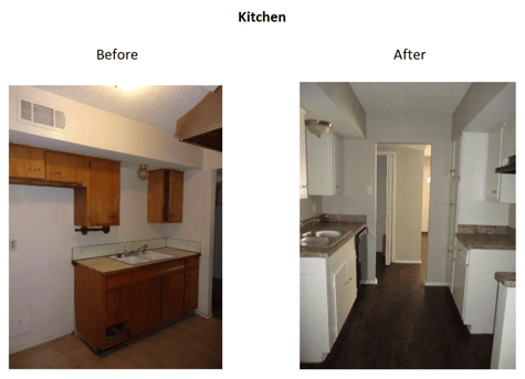 before and after kitchen photos
