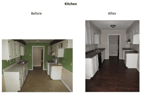 before and after kitchen photos