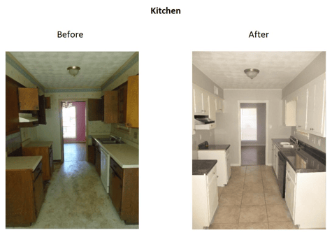 before and after kitchen photos