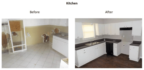 before and after kitchen photos