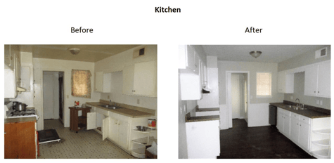 before and after kitchen photos