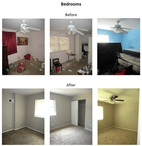 before and after bedroom photos