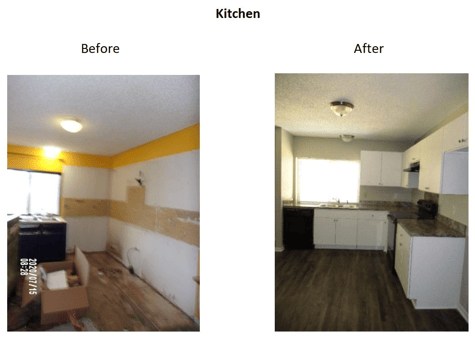 before and after kitchen photos