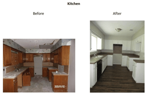 before and after kitchen photos