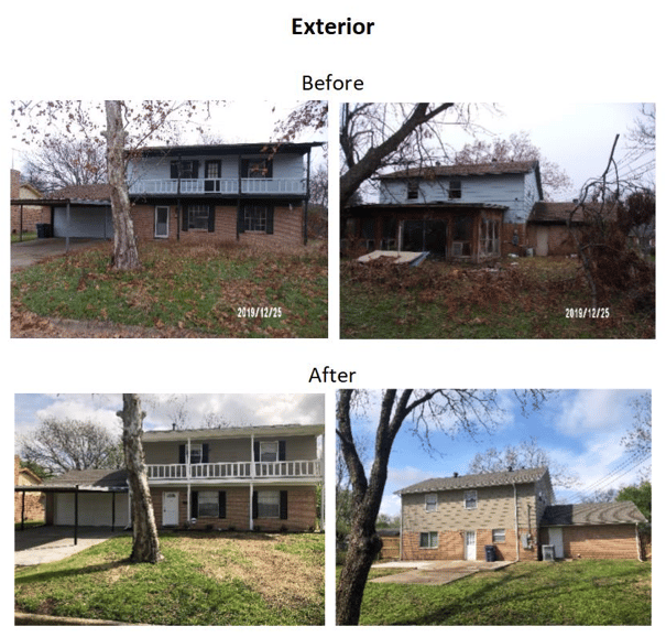 exterior before and after photos