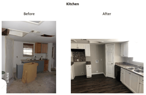 before and after kitchen photos