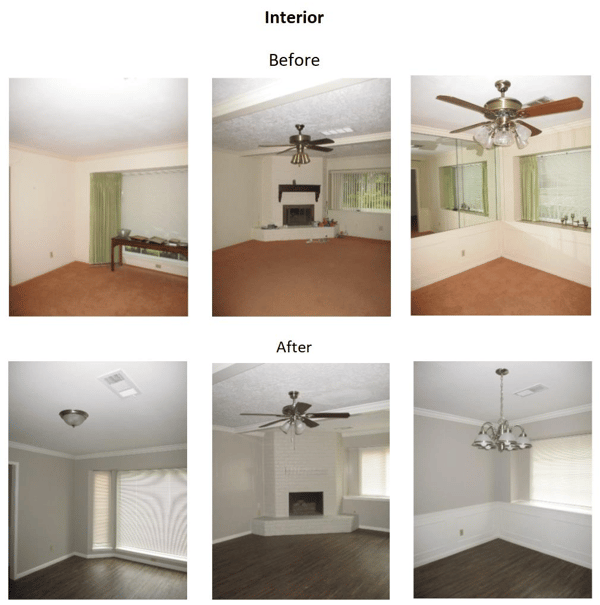 interior before and after photos