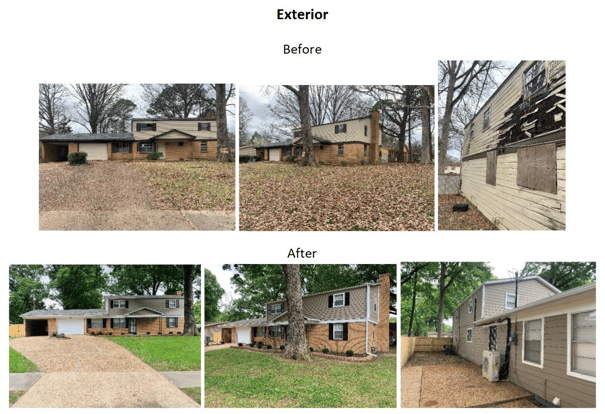 exterior before and after photos