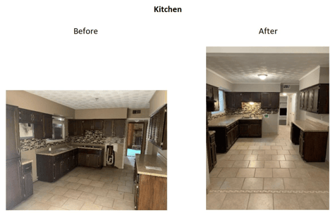 before and after kitchen photos