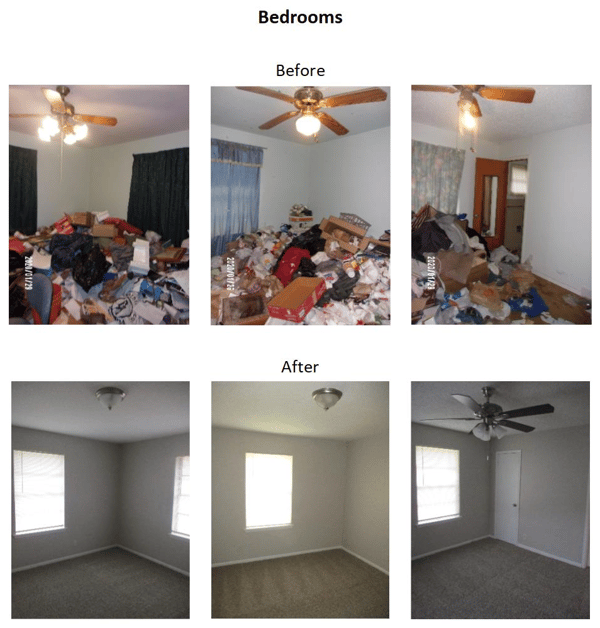 before and after bedroom photos