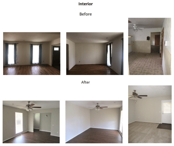 interior before and after photos