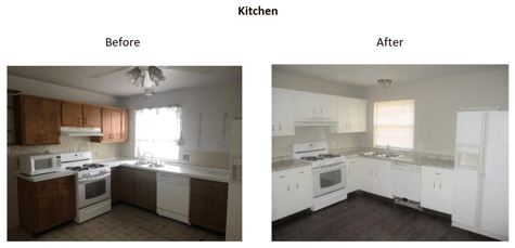 before and after kitchen photos