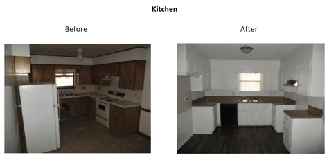 before and after kitchen photos