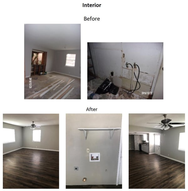 before and after interior photos