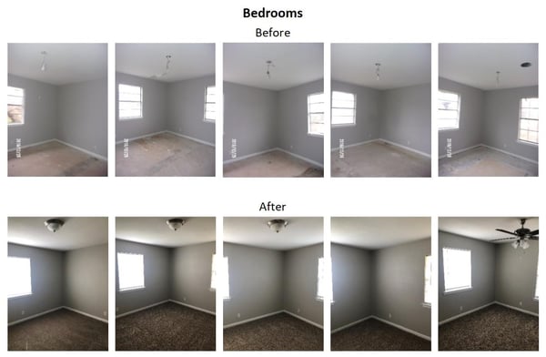 before and after bedroom photos