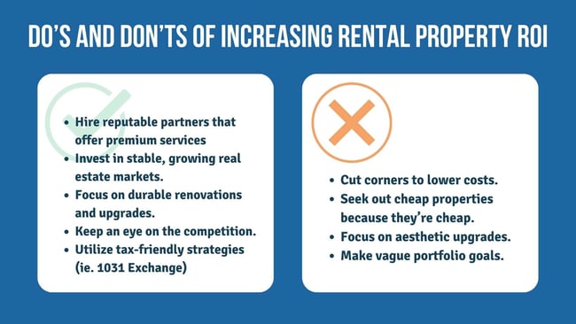 Do's & Don'ts List for Increasing Rental Property ROI