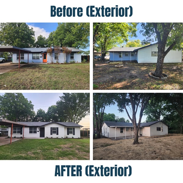 5201 Jane Anne Street Before and After Exterior