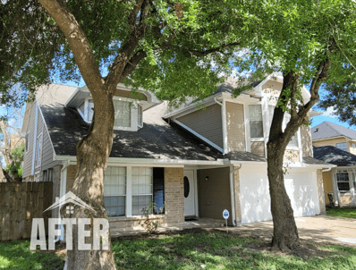 Curbside view of renovated property, titled "After"