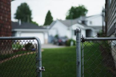 Home's metal fence