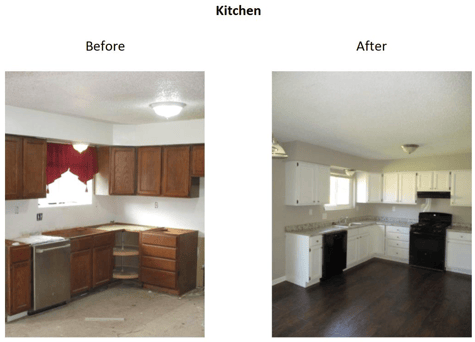 before and after kitchen photos