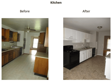 before and after kitchen