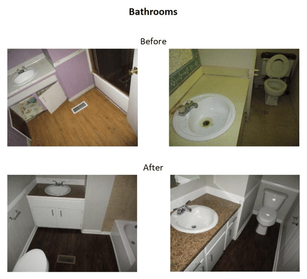 beforeandafter bathroom