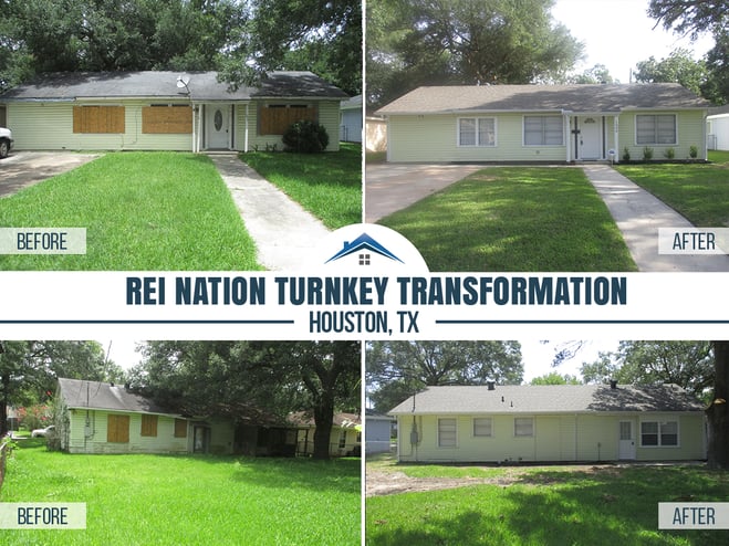 before and after photos of turnkey property