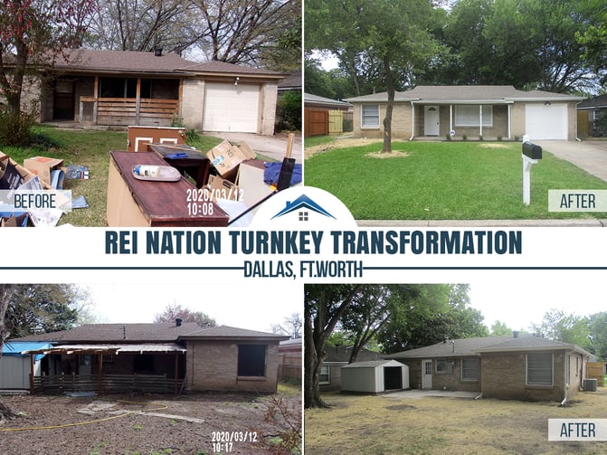 before and after turnkey transformation photos