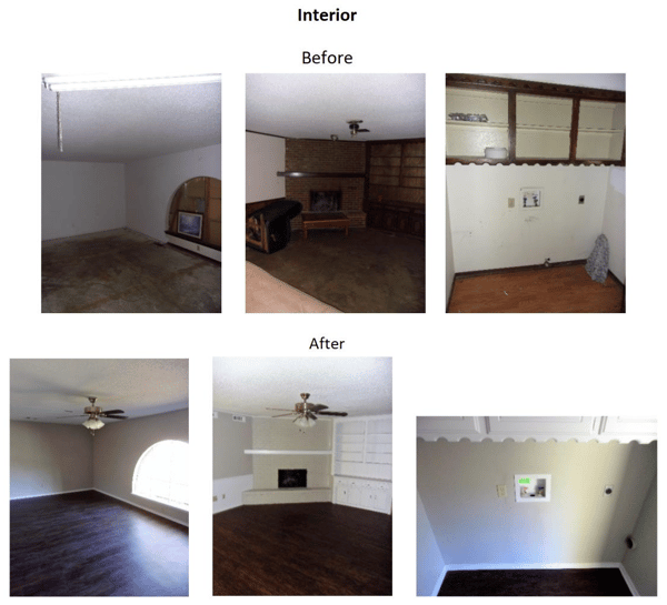 interior before and after photos