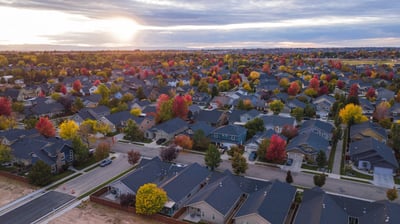 Aerial neighborhood view