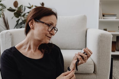 Woman looking at watch